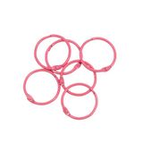 Craftelier - Set met 6 metalen ringen, type ring, ideaal voor scrapbooking en knutselwerk, ringen voor albums, notitieboeken, planners of afsprakenplanner | grootte Ø 30 mm · fuchsia roze