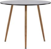 Hioshop Polar eetkamertafel Ø90cm zwart