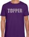 Bellatio Decorations Glitter Topper t-shirt paars met steentjes/ rhinestones voor heren - Glitter kleding/ foute party outfit S