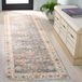 Safavieh Distressed tapijt voor machinewasbaar en antislip, ideaal voor drukbelopen ruimtes, Arizona Collection, korte pool, groen en beige, 120 x 180 cm