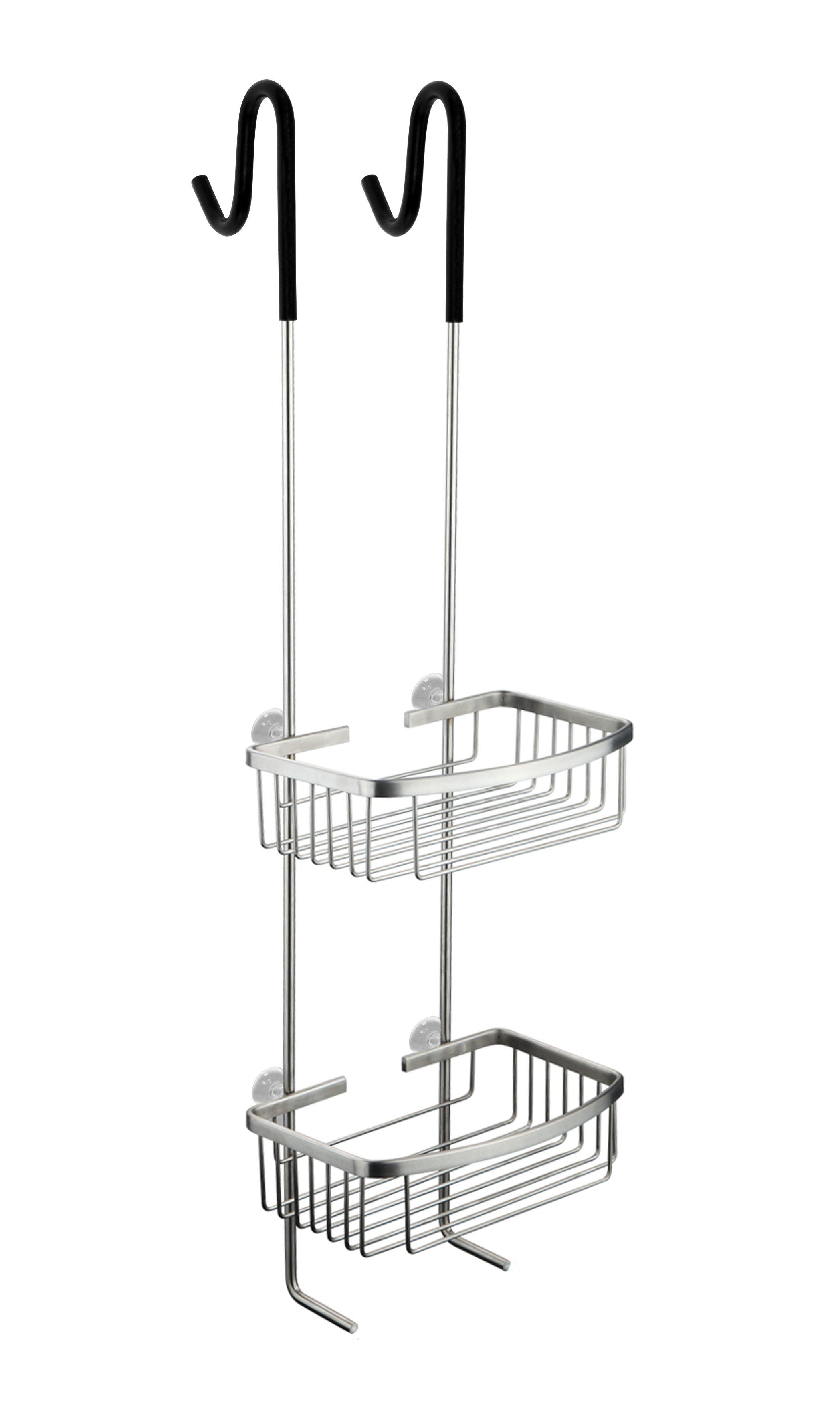 Best Design Rome Ophangrek voor douchewand 2 schaps RVS