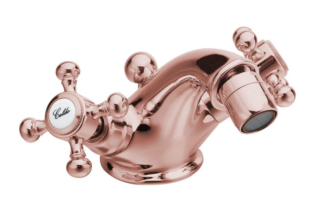Reitano Rubinetteria ANTEA Bidet mengkraan met clickwaste, roze goud
