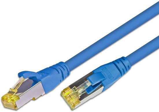 Wirewin S/FTP CAT6A 15.0m netwerkkabel Blauw
