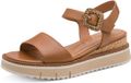 Tamaris - Femme - Sandale à plateforme - Marron - Taille 37