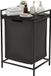 Merkloos Relaxdays Wasmand - 65 l - met plank - uitneembare waszak - zwart