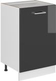 Vicco Keukenonderkast R-Line, Antraciet Hoogglans/Wit, 50 cm zonder werkblad