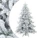 vidaXL Kunstkerstboom met Scharnier en Sneeuw Vilt Wit 180 cm