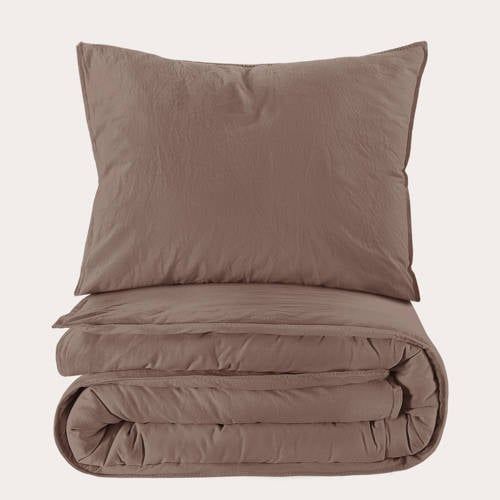 NOUS Living stonewashed dekbedovertrek 1-persoons (140x220 cm)