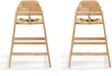 Safetots Chaise haute empilable en bois pour enfant 2 pièces, naturel