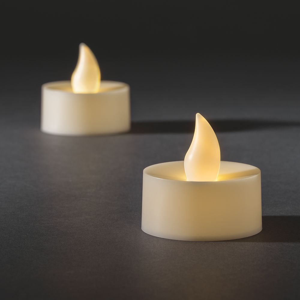 KONSTSMIDE 1980-100 LED Theelichten - Vlam Effect - Wit - Kunststof