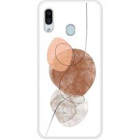Samsung Beschermende siliconen case compatibel met Galaxy A20 One line bruin
