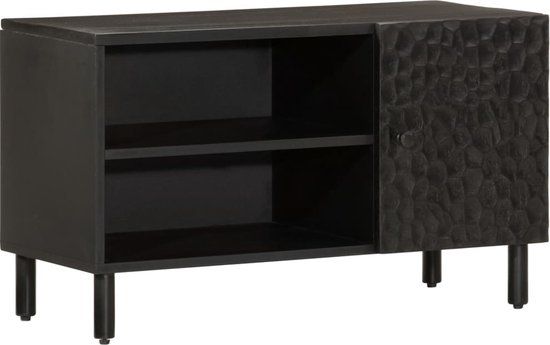 vidaXL Tv-meubel 80x31x46 cm massief mangohout zwart