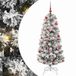vidaXL Kunstmatige Inklapbare Kerstboom 150 LED's Groen en Wit 150 cm