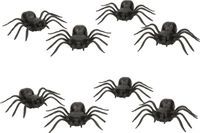 Merkloos / Sans marque Fiestas Guirca Nep/namaak spinnen - 8x - 10 cm - Halloween/Horror dieren - Plastic/kunststof enge dieren