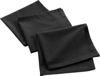 Livettti.NL 3x Servetten Table Napkin 3 Stuks 40x40 cm Katoen Mistral Zwart