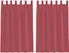 vidaXL - Gordijnen - voile - met - lussen - 2 - st - 140x175 - cm - wijnrood