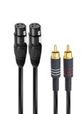 RIDEM 2 XRL F naar 2 RCA M 1,5 M Audiokabel