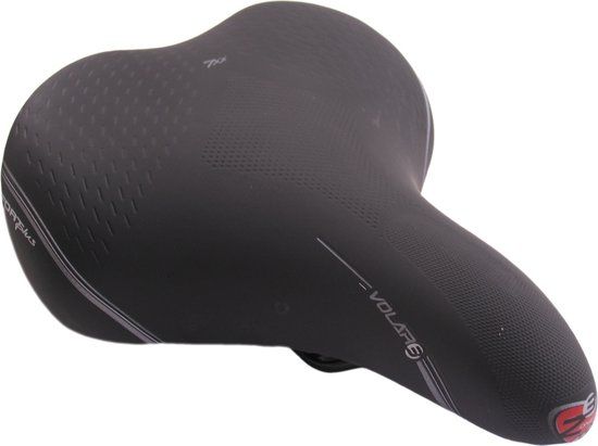 Selle Bassano Volare BigCity XXL zadel - zwart - stadsfiets - unisex