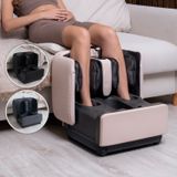 GESS PUF - Premium voetmassageapparaat 3-in-1 met voetenbank – Shiatsu voet- en kuitmassageapparaat met warmte- en knedelfunctie