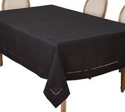 SARO LIFESTYLE Tafelkleed, Polyester, Zwart, 177,8 x 457,2 cm
