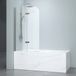 EMKE Douchewand, badkuip, vouwwand, 100 x 140 cm, douchewand, badkuip, nano-eenvoudige reiniging, coating