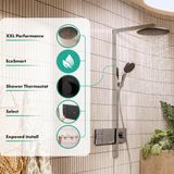 Hansgrohe Raindance Alive S - Douchepipe - 300 - 2jet - Ecosmart - Thermostaat - Mat Zwart