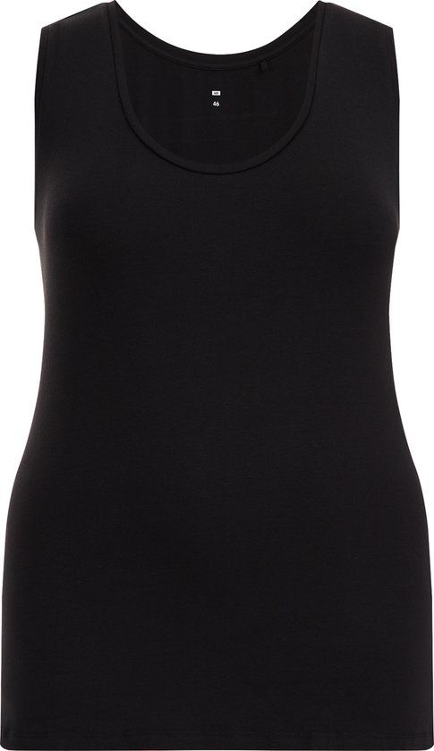 WE Fashion Dames singlet - Curve - Zwart
