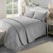 Serene - Luana - Pinsonic Dekbedovertrek Set - Super-King Bed Maat in Zilver