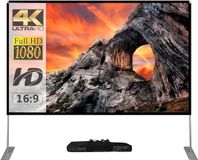 Projectiescherm met standaard 100 inch draagbaar projectiescherm 16:9 4K HD
