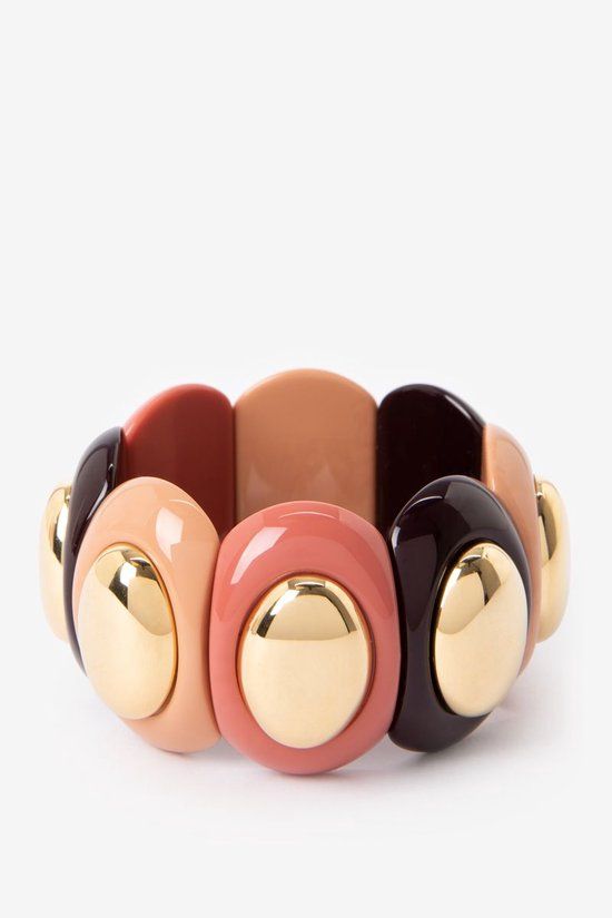 Sissy-Boy Rode resin armband met studs
