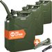 Monzana Jerrycan Benzine - 3 x 20 Liter - Olijfgroen