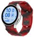 Samsung Bracelet de sport en silicone avec design de football pour Galaxy Watch FE / 6 / 5 / 4 (40mm) - Rouge/Noir