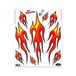 Quattroerre 964 Sticker Fiamme, 20 x 24 cm