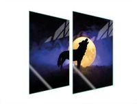TMK ArtDeko Snijplank Glas 2x 35x52 cm Blauw/Geel/Zwart