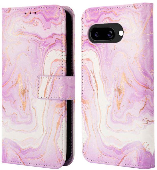 imoshion Design Bookcase voor de Google Pixel 9a - Purple Marble
