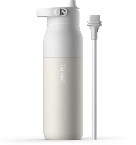 BRITA LARQ Essential drinkfles met rietje Wit (680ml)
