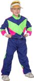 Wilbers & Wilbers Jaren 80 Retro Trainingspak Zo Fout Als Maar Kan Kind Kostuum BlauwGroenRoze Polyester