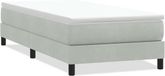 vidaXL Boxspringbed zonder matras 80x210 cm fluweel lichtgrijs