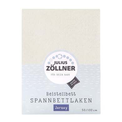 Zöllner JULIUS ZÖLLNER Hoeslaken voor bijzetbedden ecru 50 x100 cm