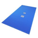 VOUNOT® Rechthoekig afdekzeil voor zwembaden, 9 x 4 m, afdekzeil voor zwembad van PE, 160 g/m², met drainagenet in het midden, beschermzeil, blauw-grijs