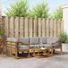 vidaXL Hoek loungeset 7-delig acaciahout naturel et gris clair