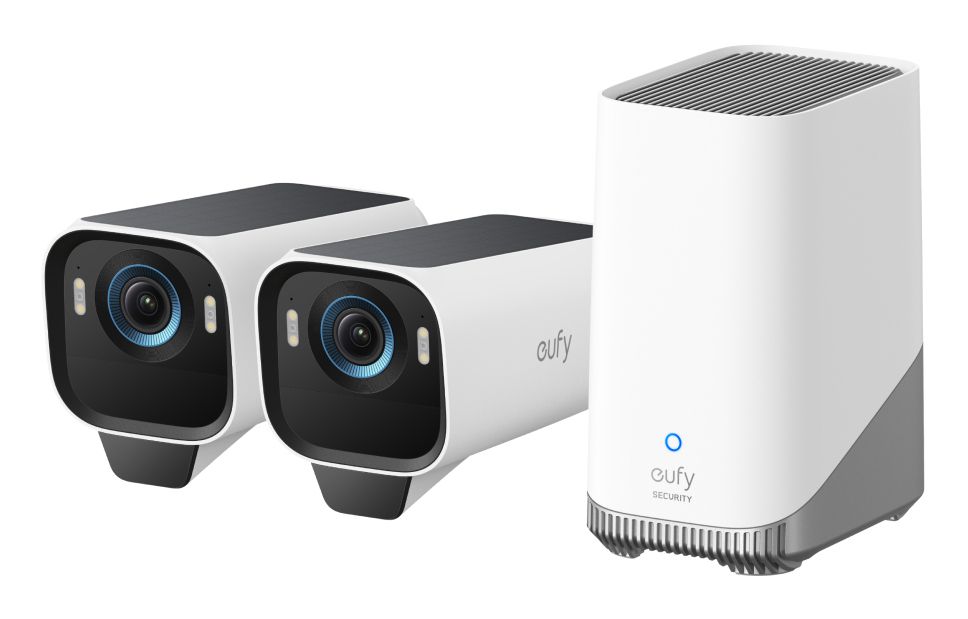 eufy Security S3 Pro Buitencamera's - 2 Pack + HomeBase 3 - 4K, Solar, HomeKit, Alexa, Google Assistant
