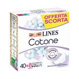 Lines katoen, zeer absorberend, met vleugels, kort, 40 + 8