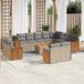 Maison Exclusive - Ensemble de jardin, composé de 13 pièces, avec coussins, beige, en polyrotin