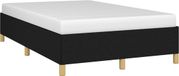 vidaXL Bedframe without mattress, black, 120x190 cm, fabric
