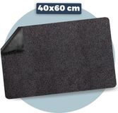 Pasper Paillasson - 40 x 60 cm - Anthracite - Polyester/Caoutchouc - Lavable