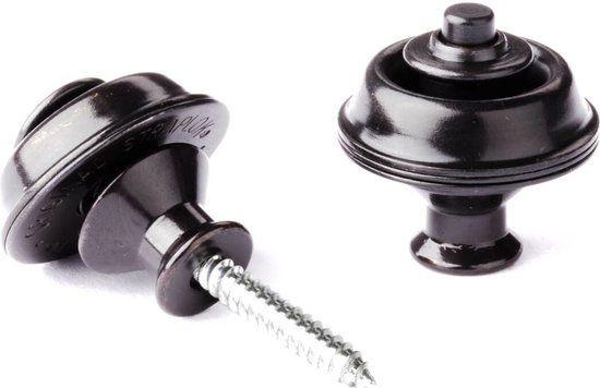 Dunlop SLS1033BK Straplok Strap Retainers Dual Design Black