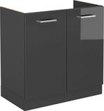 Vicco R-Line Wastafelkast – 80 cm zonder werkblad Antraciet Hoogglans