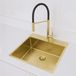 Pure.Sink Spoelbak 54x52 cm Goud met kraangatbank PCM5040T-60