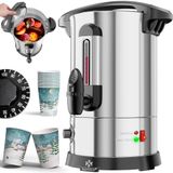KESSER® Chaudière à vin chaud 10L en acier inoxydable Avec 10x gobelets